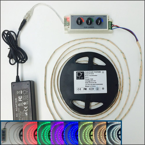 DC12/24V 3A3CH Max 108W Manual knob Setting Three Color Dimmer Controller For Color Change LED Light Strips or Modules DC12/24V 3A3CH Max 108W Manual knob Setting Three Color Dimmer Controller For Color Change LED Light Strips or Modules
